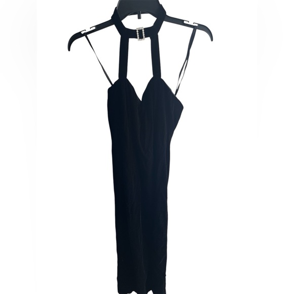 NWT CDC Evening Wear Vintage Formal Floor Length Velvet Choker Rhinestone Gown-4 - Picture 1 of 6